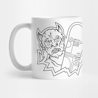 Devil with skateboard Mug